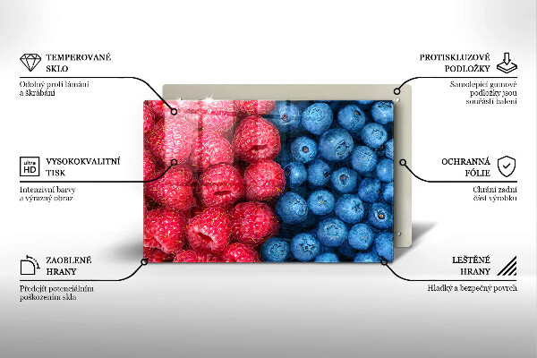 Cubre encimera Frutas de frambuesa y arándanos