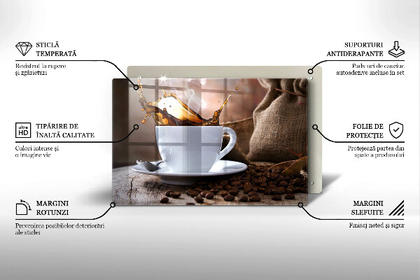 Cubre vitrocerámica Taza y granos de café