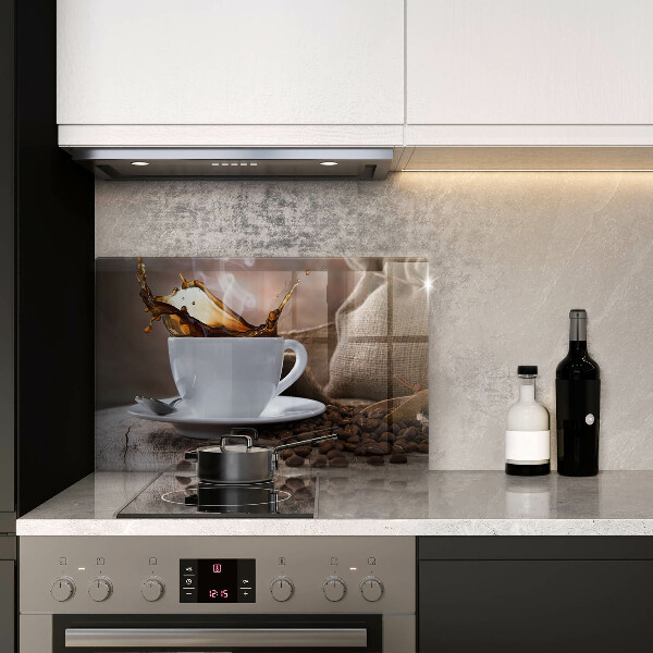 Cubre vitrocerámica Taza y granos de café