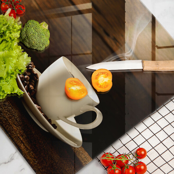 Cubre vitrocerámica Taza de café de madera