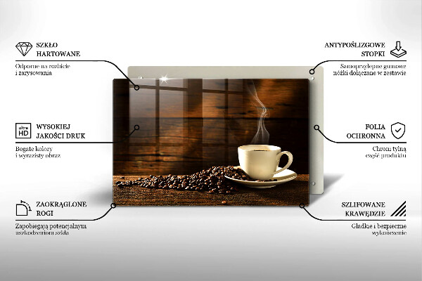 Cubre vitrocerámica Taza de café de madera