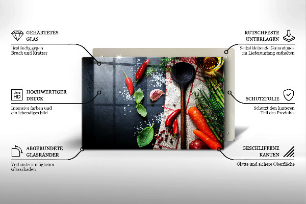 Cubre vitrocerámica Comida de cocina