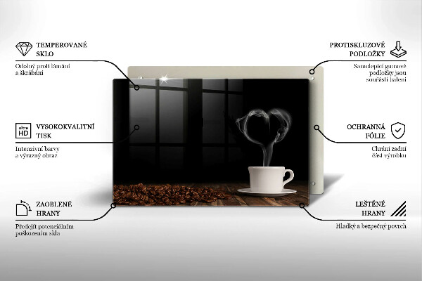 Cubre vitrocerámica Corazón de taza de café