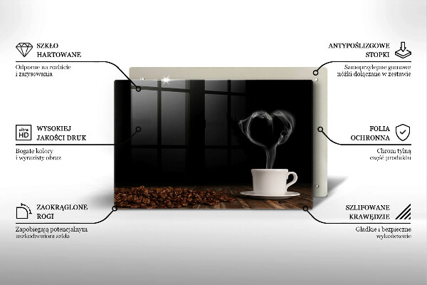 Cubre vitrocerámica Corazón de taza de café