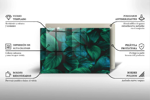 Cubre vitrocerámica Hojas de la selva