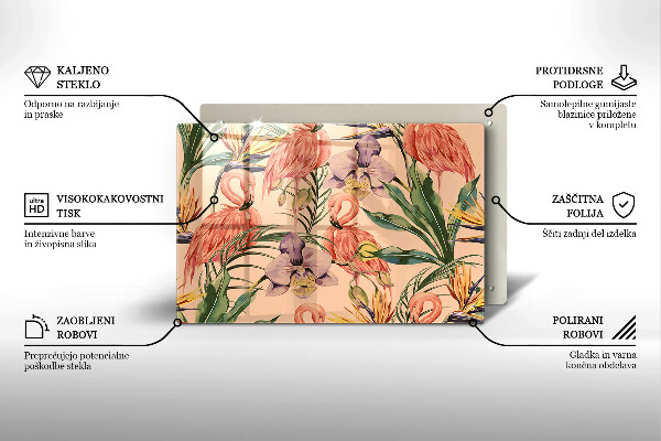 Protector placa inducción Ilustración de flamencos