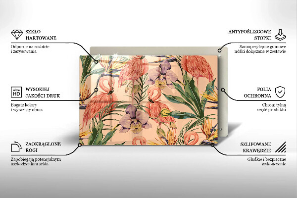 Protector placa inducción Ilustración de flamencos