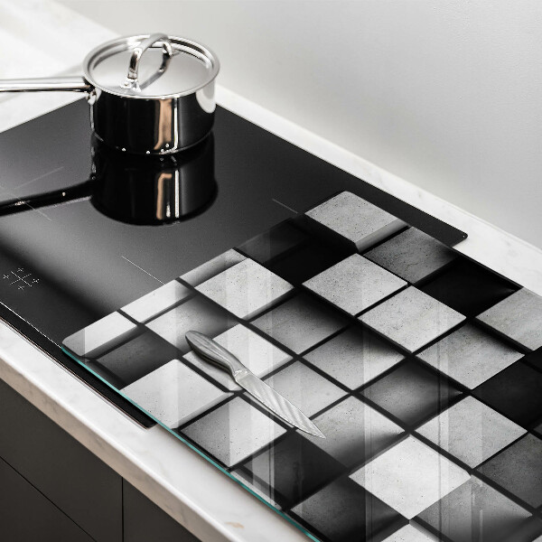 Cubre vitrocerámica Cuadrados abstractos 3d