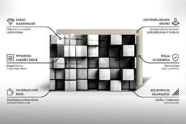 Cubre vitrocerámica Cuadrados abstractos 3d