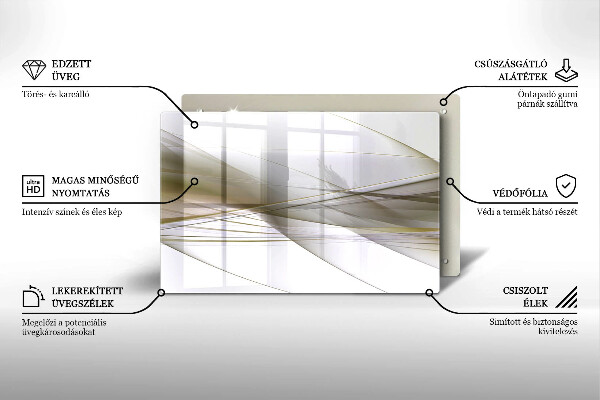 Cubre vitrocerámica Diseño de líneas abstractas
