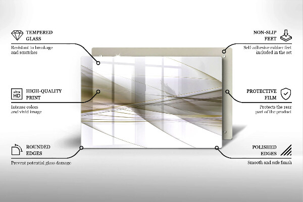 Cubre vitrocerámica Diseño de líneas abstractas