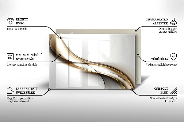 Cubre vitrocerámica Abstracción de líneas suaves
