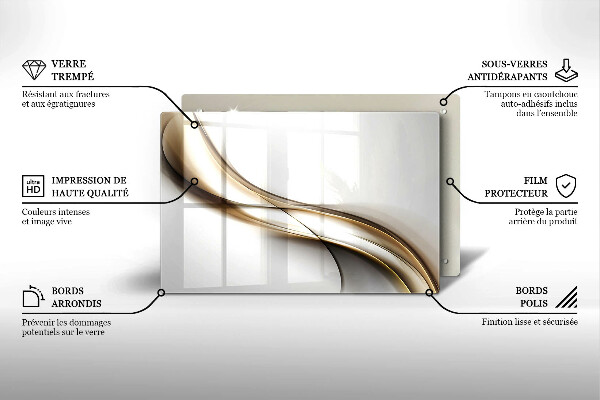 Cubre vitrocerámica Abstracción de líneas suaves