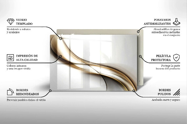 Cubre vitrocerámica Abstracción de líneas suaves