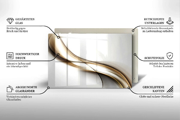 Cubre vitrocerámica Abstracción de líneas suaves
