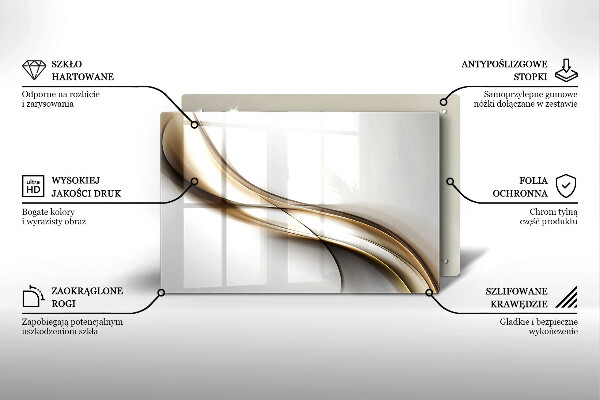 Cubre vitrocerámica Abstracción de líneas suaves