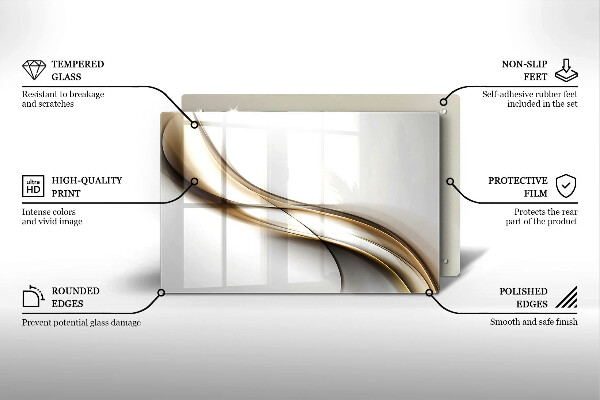 Cubre vitrocerámica Abstracción de líneas suaves