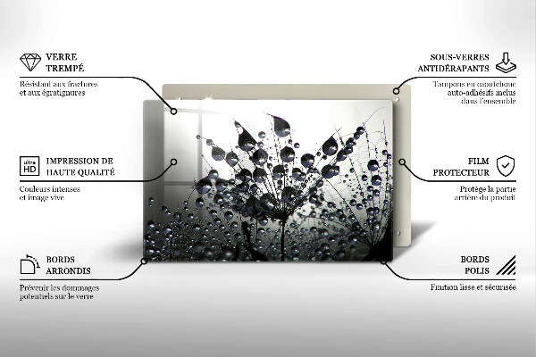 Cubre vitrocerámica Dientes de león y rocío