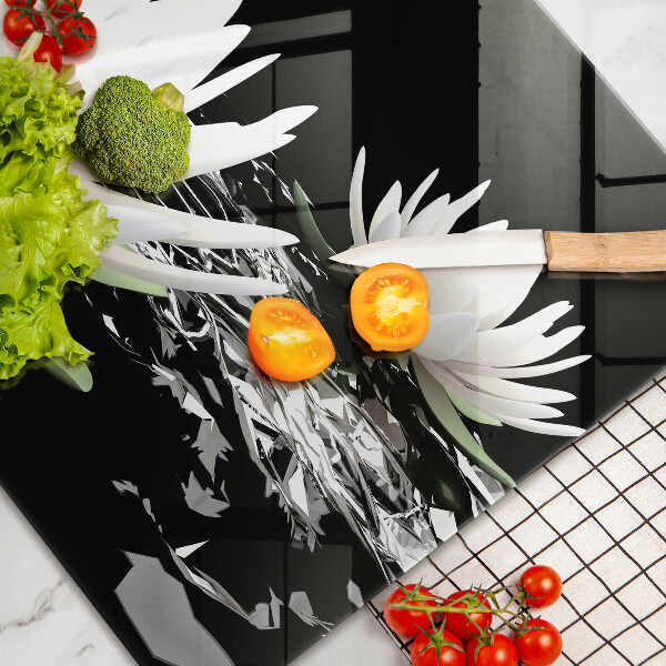 Cubre vitrocerámica Lirios blancos en el agua