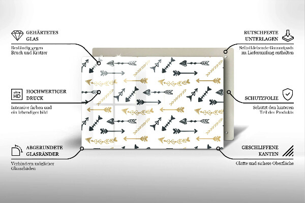 Cubre vitrocerámica Patrón de flechas boho