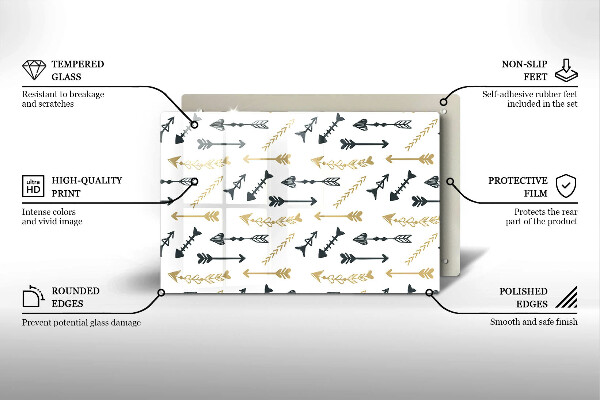 Cubre vitrocerámica Patrón de flechas boho