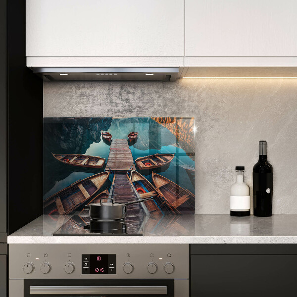 Cubre vitrocerámica Barcos en el lago