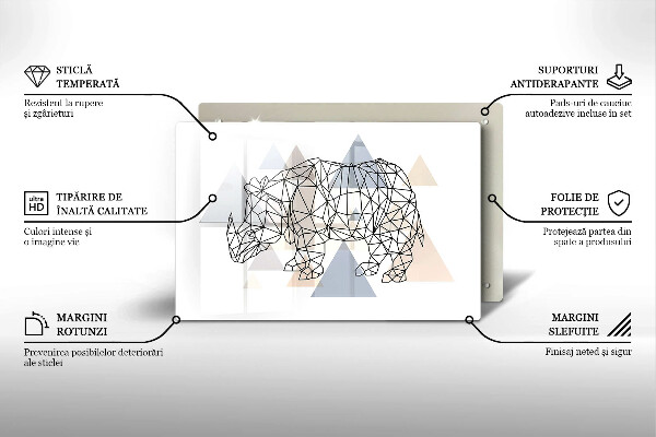 Cubre vitrocerámica Rinoceronte de arte lineal