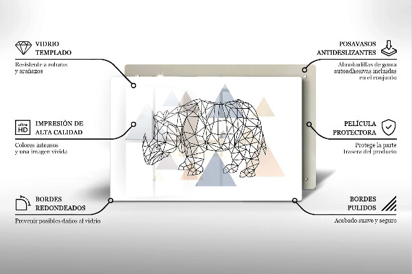 Cubre vitrocerámica Rinoceronte de arte lineal
