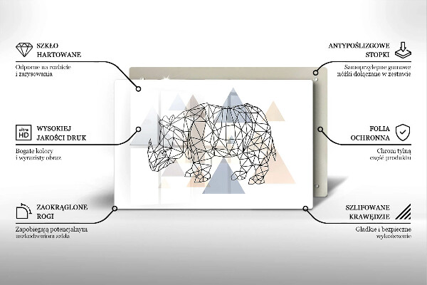 Cubre vitrocerámica Rinoceronte de arte lineal