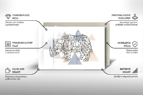 Cubre vitrocerámica Rinoceronte de arte lineal