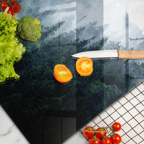 Cubre vitrocerámica Árboles forestales y niebla