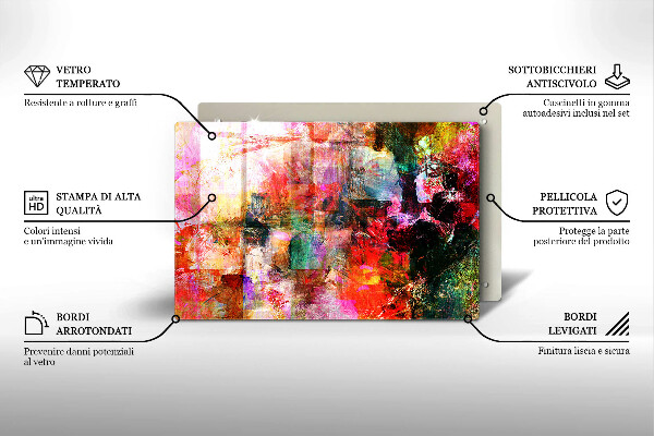 Cubre vitrocerámica Abstracción de pintura