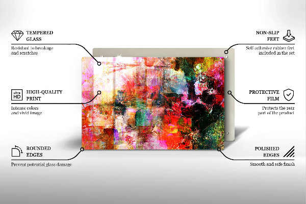 Cubre vitrocerámica Abstracción de pintura