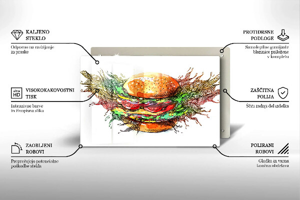 Cubre vitrocerámica Dibujo de hamburguesa