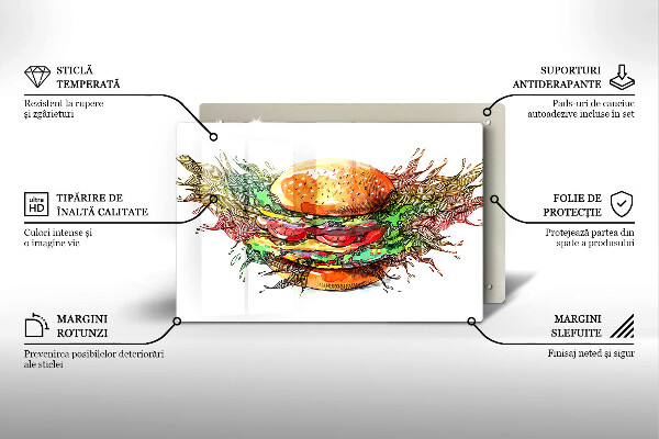 Cubre vitrocerámica Dibujo de hamburguesa
