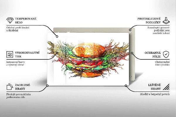 Cubre vitrocerámica Dibujo de hamburguesa