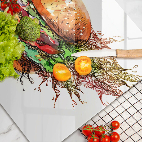 Cubre vitrocerámica Dibujo de hamburguesa