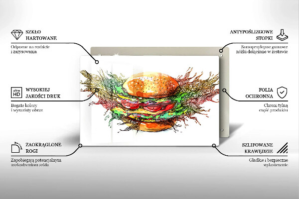 Cubre vitrocerámica Dibujo de hamburguesa