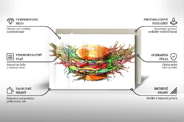 Cubre vitrocerámica Dibujo de hamburguesa