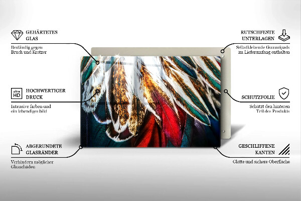 Cubre vitrocerámica Plumas de pájaro boho