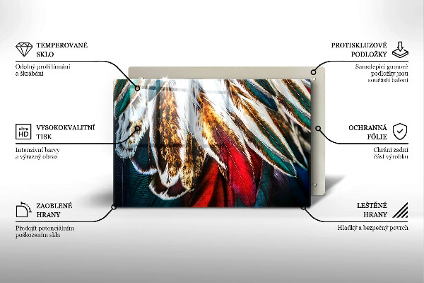 Cubre vitrocerámica Plumas de pájaro boho