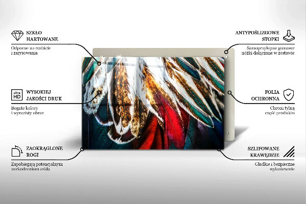 Cubre vitrocerámica Plumas de pájaro boho