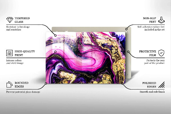 Cubre encimera Diseño abstracto oro