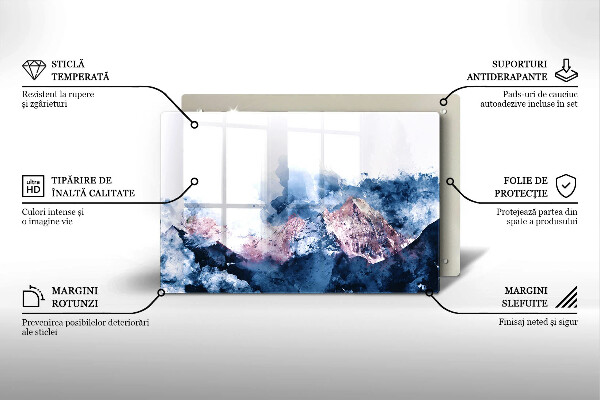 Protector placa inducción Montañas pintadas abstractas