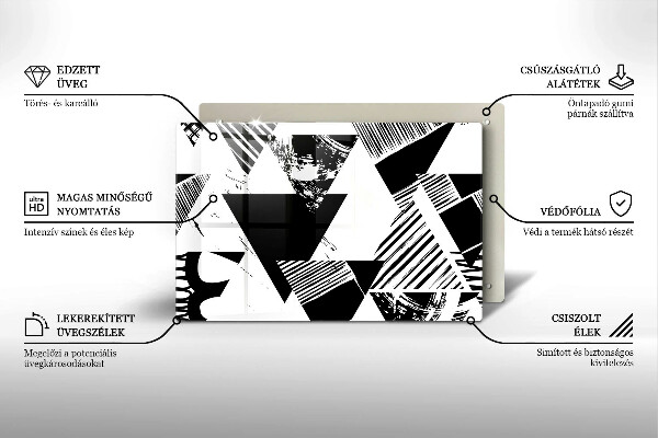 Protector placa inducción Triángulos geométricos