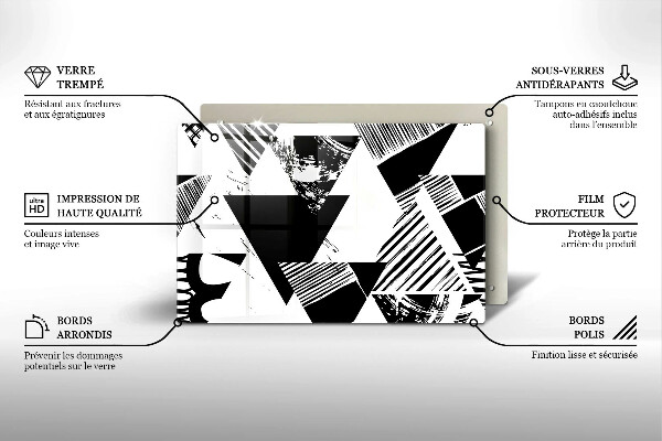 Protector placa inducción Triángulos geométricos