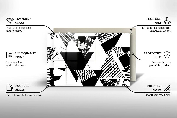 Protector placa inducción Triángulos geométricos