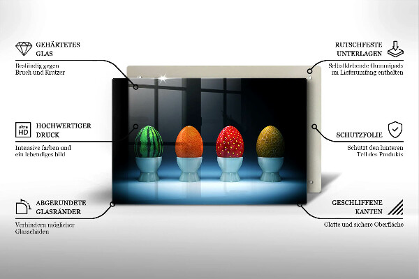 Cubre vitrocerámica Huevos de frutas abstractos