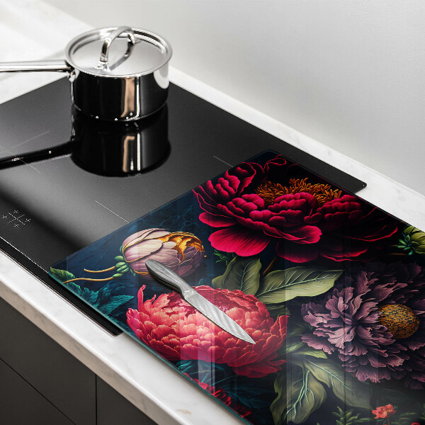 Protector placa inducción Hermosas flores