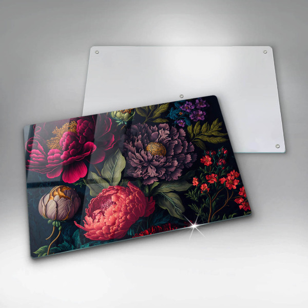 Protector placa inducción Hermosas flores